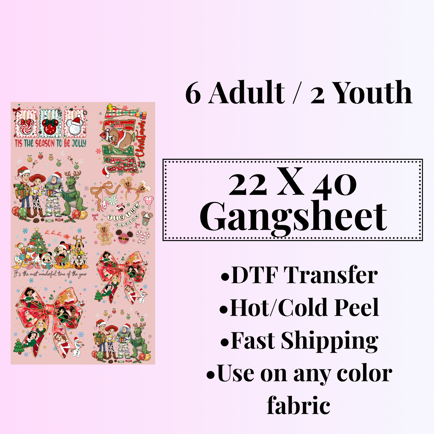 D I S N E Y  22 X 40 Premade Gangsheet