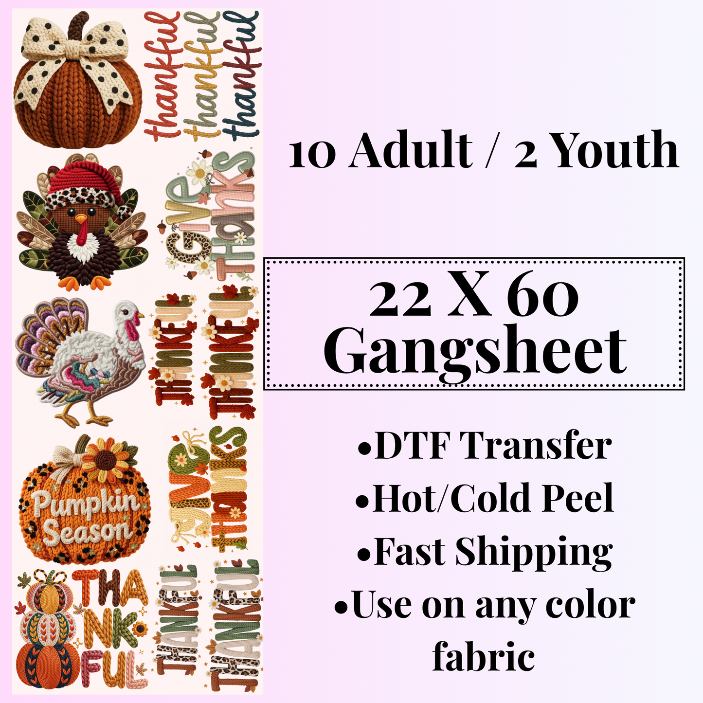 Thanksgiving premade Gangsheet