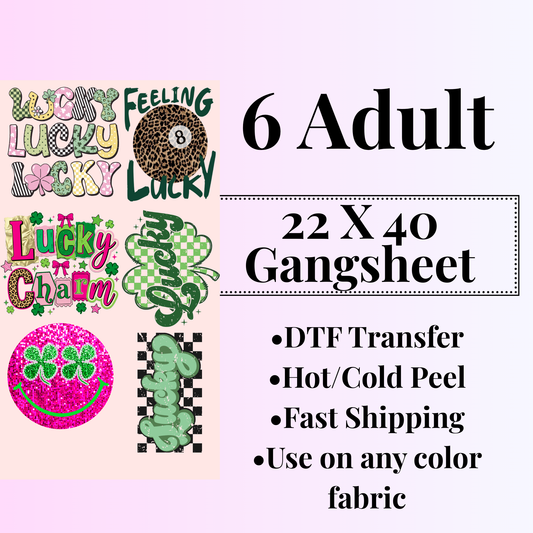 ST.PATRICKS- 22X40IN GANGSHEET