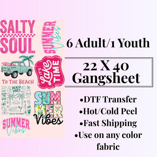SUMMER - 22X40IN GANGSHEET