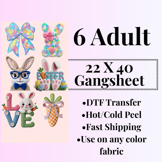 TEXTURED EASTER- 22X40IN GANGSHEET