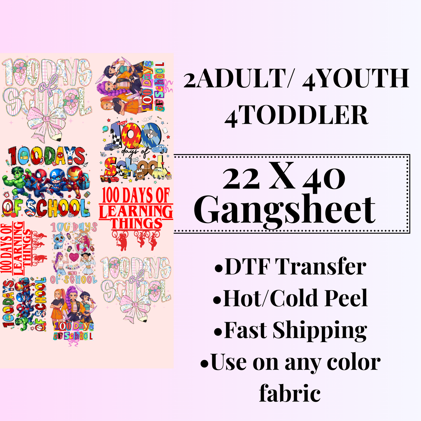 100 DAYS PREMADE GANGSHEET