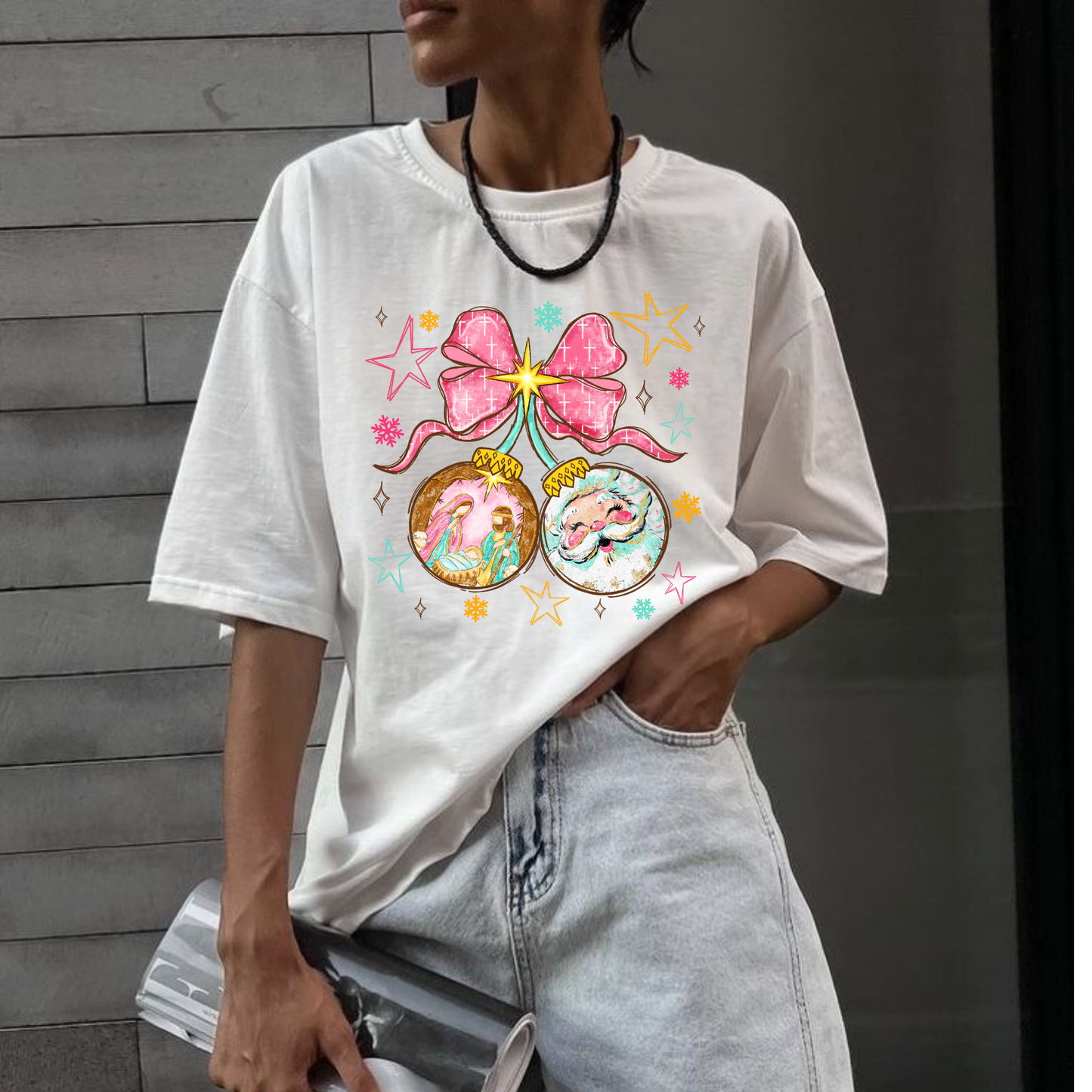 Sparkle Santa Ornaments