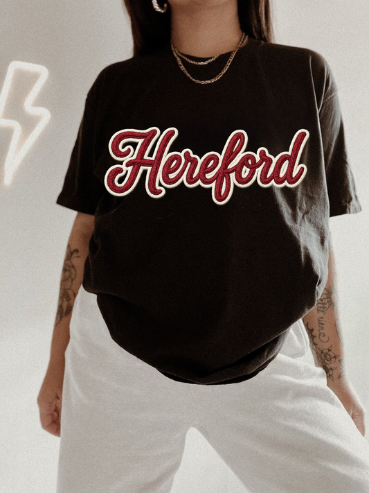 Faux Embroidered Hereford