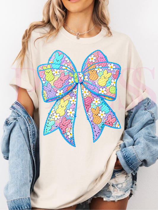 Faux Textured Peep Bow