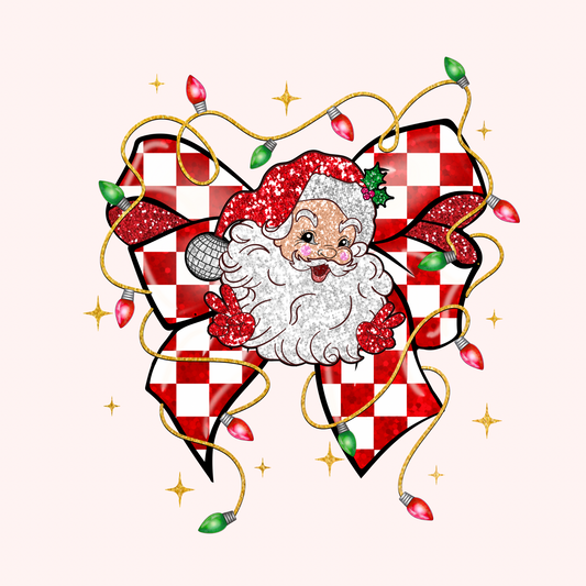 Sparkle Santa Bow