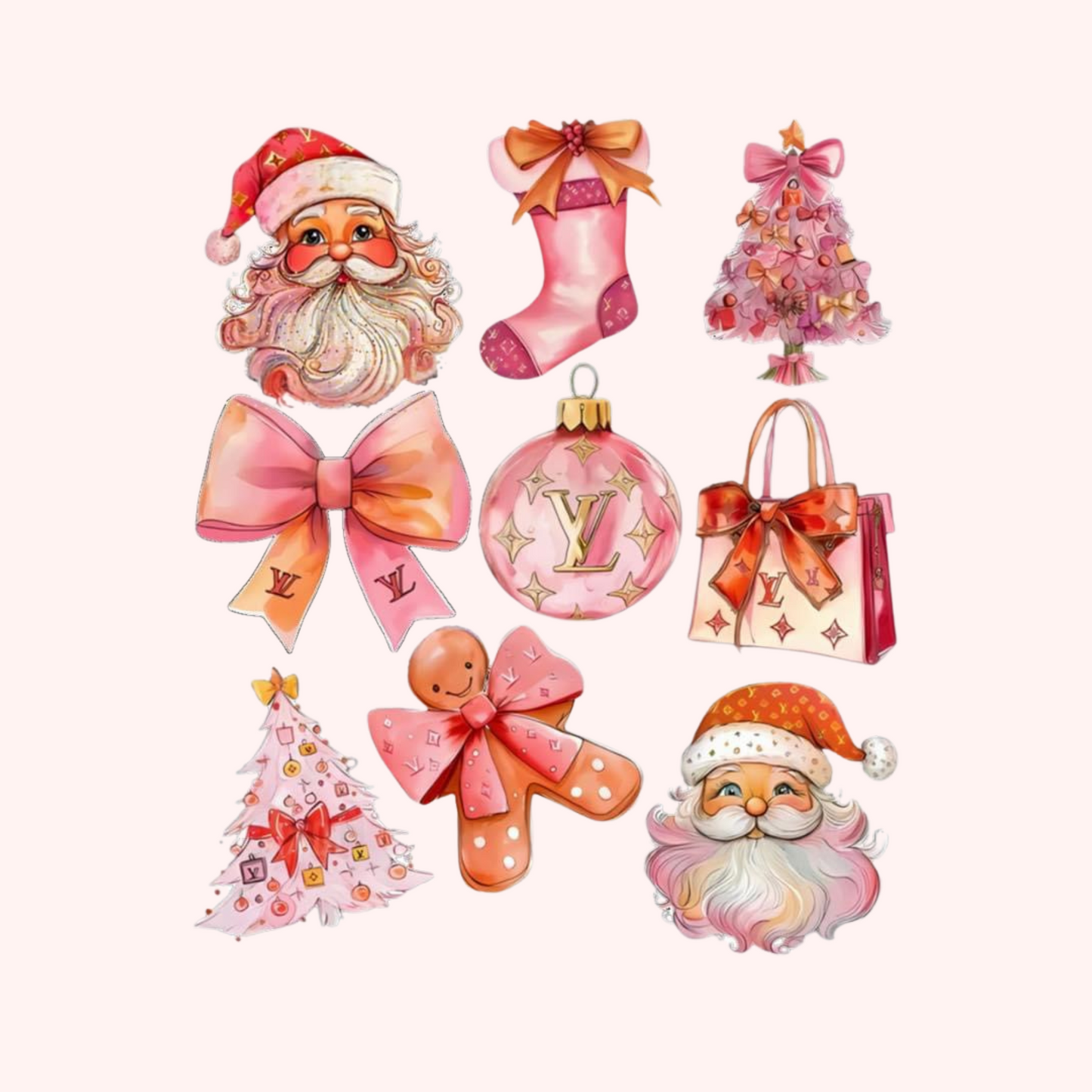 LV Pink Collage Christmas
