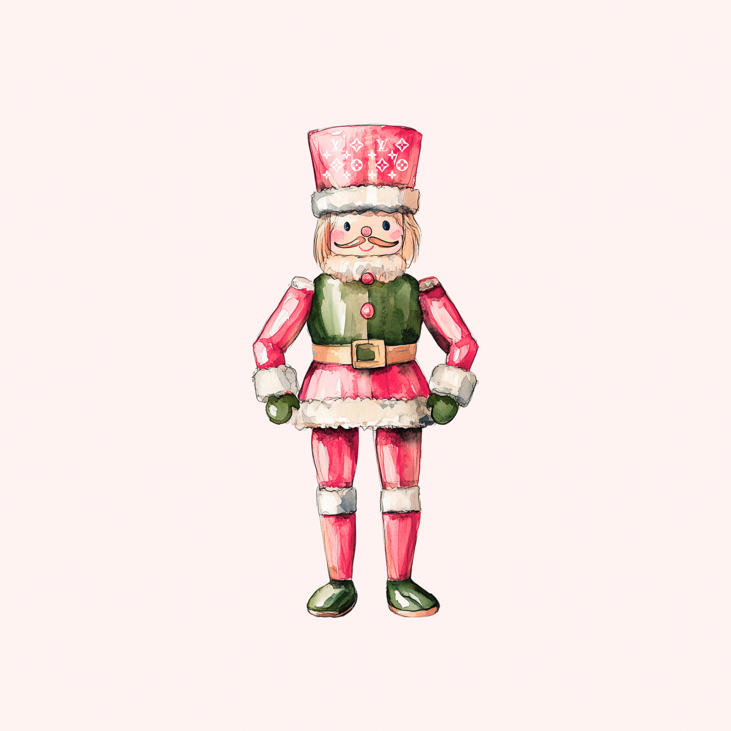 LV Pink and Green Nutcracker