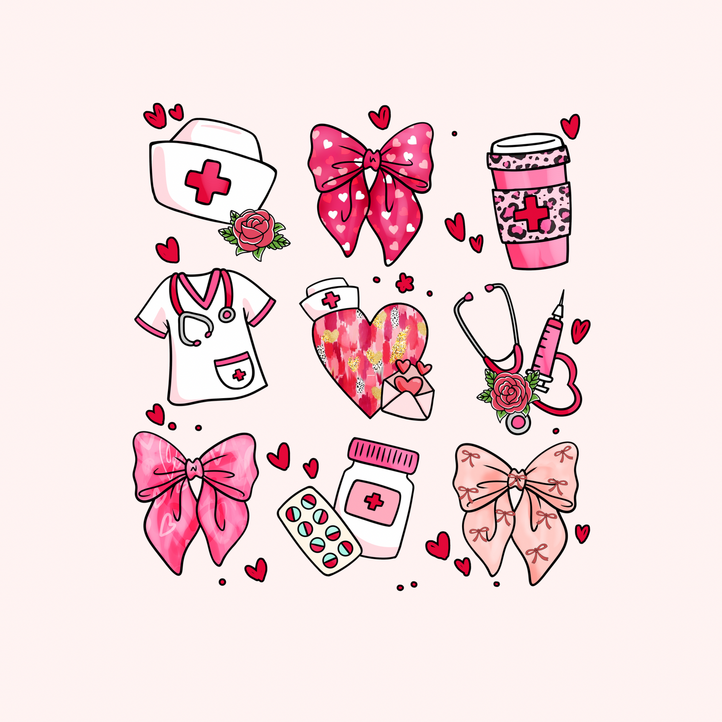 Nurse Valentine Collage