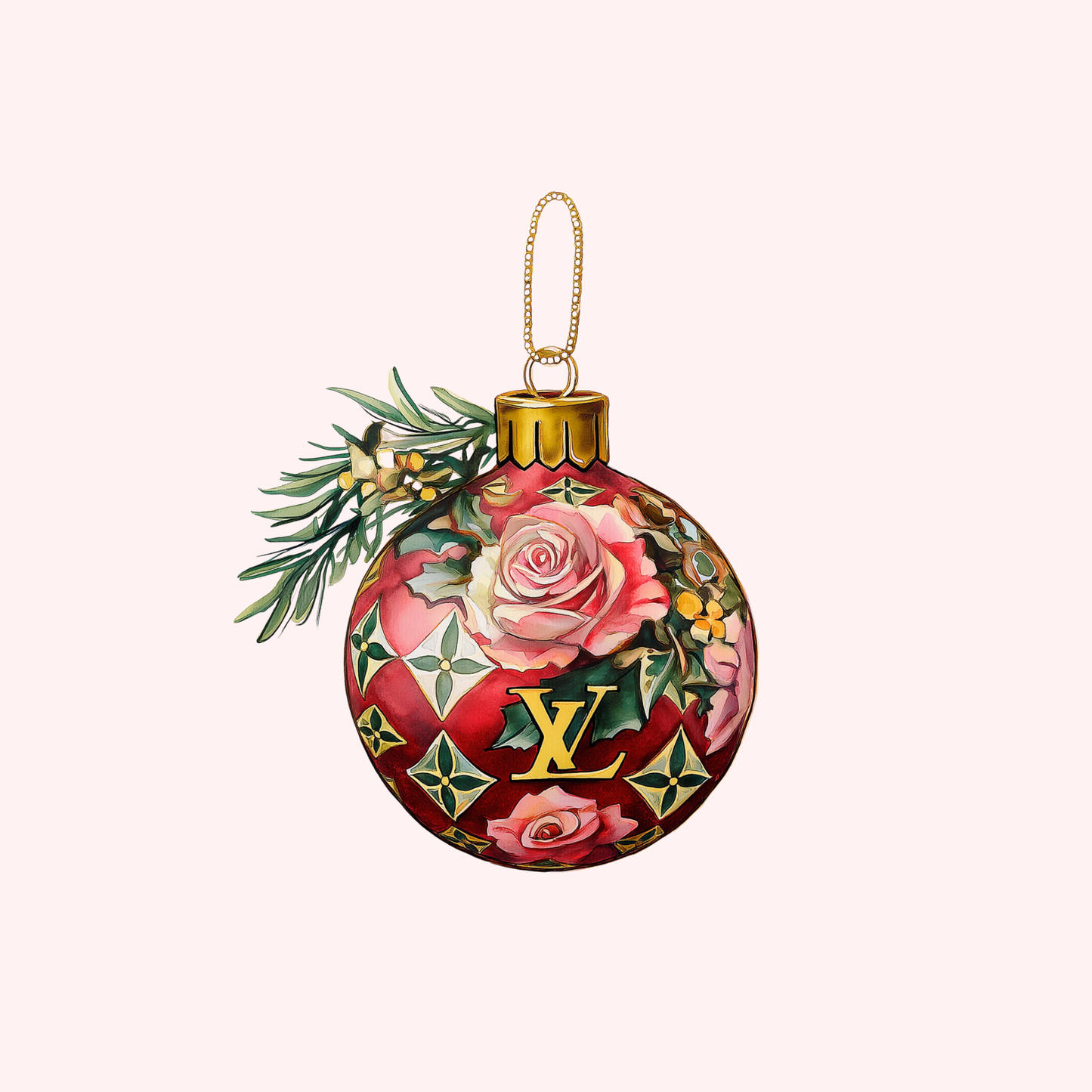 LV Pink Ornament Christmas