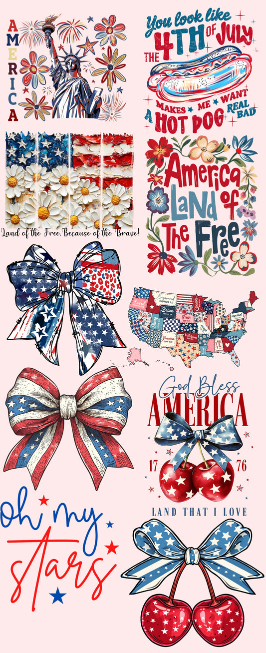 4th Of July Premade Gang sheet