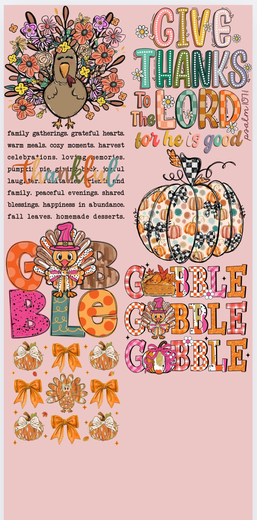 Thanksgiving Premade Gang Sheet