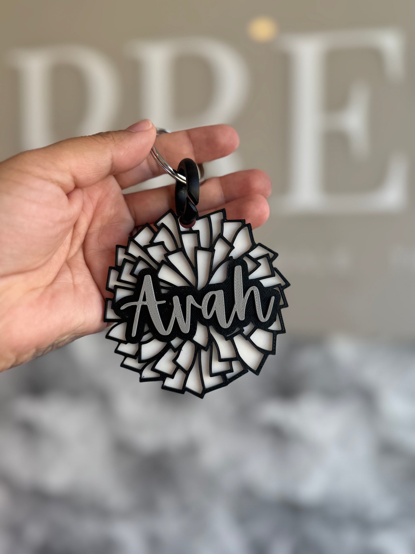 Custom Cheer keychain Bagtag