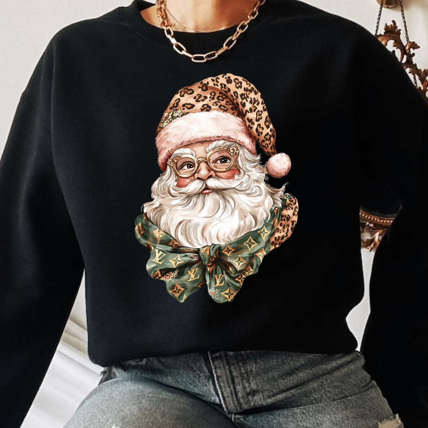 Boujee Green Santa