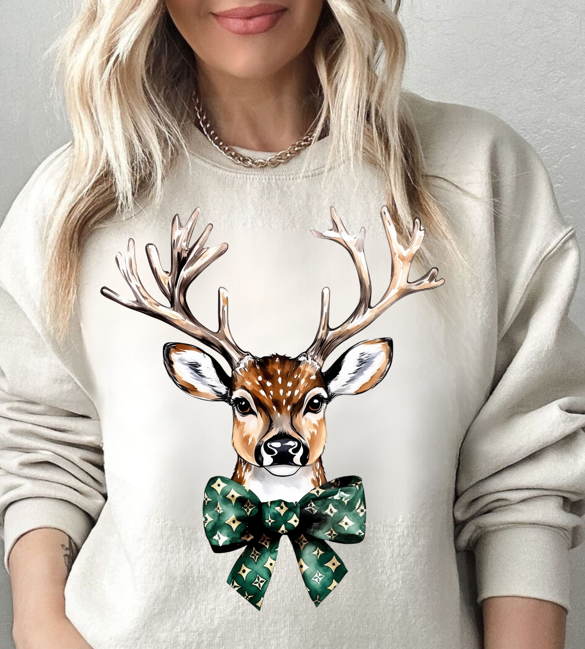 Green Boujee Sophisticated Reindeer
