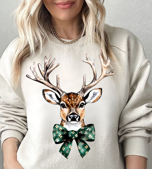 Green Boujee Sophisticated Reindeer