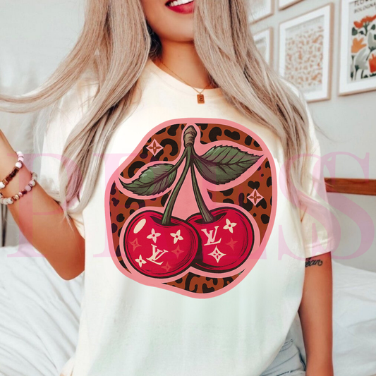 L V Cherries Leopard